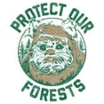 thumbnail image 2 of Men's Star Wars: A New Hope Ewok Protect Our Forests Badge  Graphic T-Shirt, 2 of 3