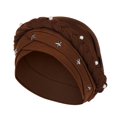 thumbnail image 4 of Women Beading Braid India Hat Muslim Ruffle Cancer Chemo Beanie Turban Wrap Cap, 4 of 9