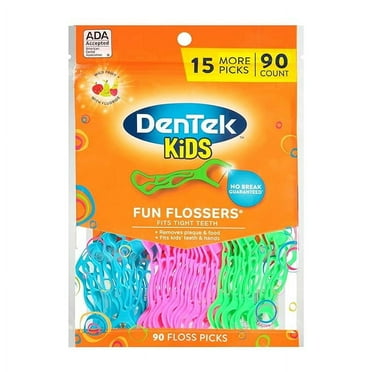 DenTek Kids Fun Flossers, Wild Fruit, 90 Count