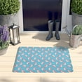 thumbnail image 2 of Blue Cartoon Unicorn Heart Flannel Non Slip Door Rugs,Washable Door Mats Indoor,Decorative Door Mats,Dirt-Resistant and Absorbent Doormat for Entrance,Bedroom,Kitchen,Bathroom,23.5"x16", 2 of 5
