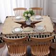 thumbnail image 3 of Western Star Brown Table Cloth Waterproof Tablecloths, Texas Stars Retro Farmhouse Buffalo Plaid Tablecloth Dining Table Cover for Kitchen Party Tabletop Outdoor, Rectangle Tablecloth 52x70 Inch, 3 of 9