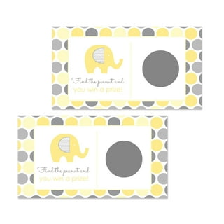 Elephant Baby Shower Grey Yellow