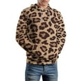 thumbnail image 5 of Leopard Print Men's Women Vintage 3D Hooded Sweatshirt - All-Season Loose Fit Streetwear, 5 of 6