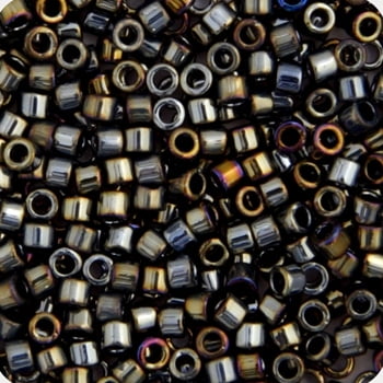 Miyuki Delica 11/0 RD - Lustre Métallique Noir - 5,2 g de Perles de Verre Japonaises