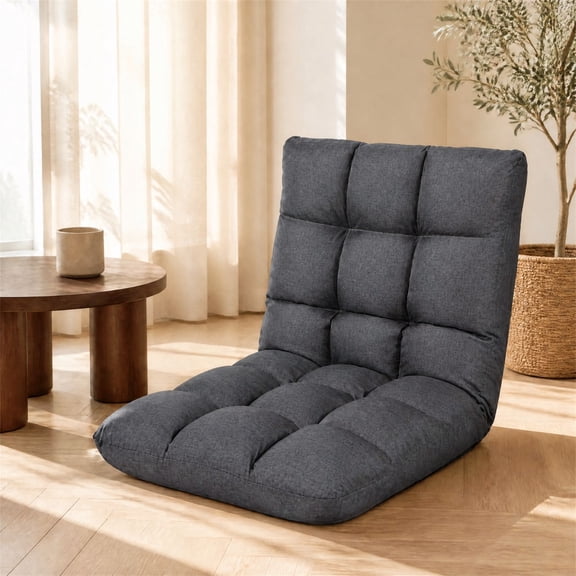 Gymax Adult Floor Chair w/ 14-Position Adjustable Back Support
