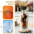 thumbnail image 2 of Vaso de Vidrio 20 oz con Tapa y Popote de Vidrio Vaso de Pared Gruesa con Rayas para Smoothies Cócteles y Jugos, 2 of 8