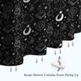 thumbnail image 6 of Black White Cat Snake Book Moon Star Pattern Shower Curtain 36"x72" ,Bathroom Decorative Shower Curtains Set with 12 Hooks,Modern Waterproof Washable Shower Curtain, 6 of 6