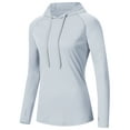 thumbnail image 5 of QPNGRP Women's Long Sleeve Shirts UPF 50+ Sun Protection SPF Rash Guard Hoodie Quick Dry Lightweight T-Shirt Swim Hiking Runing Fishing Tops, 5 of 7
