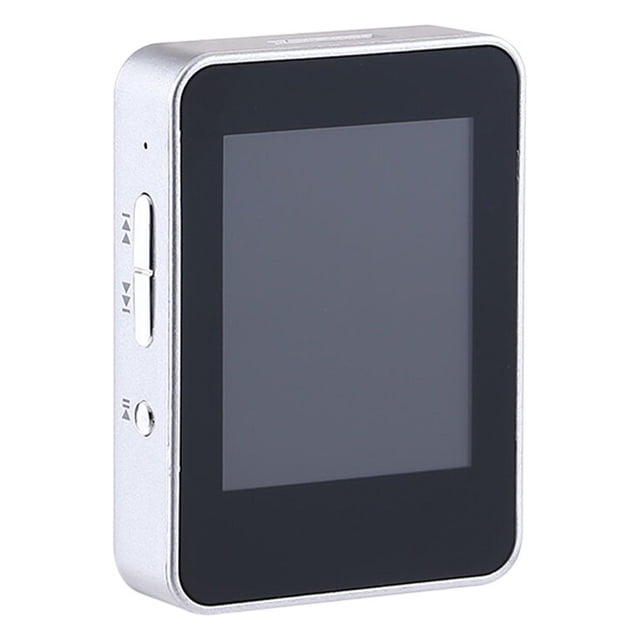 stanreset Mini MP3 Digital Rechargeable Audio Music Player Portable Pocket Running Sports Radio 128G Expansion Image Browsing Recorder Silver 4G