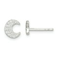 thumbnail image 2 of Sterling Silver CZ Moon & Star Earrings, 2 of 2
