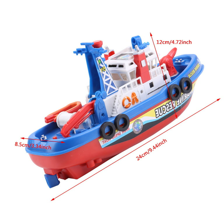 Children Kids Fireboat Toy, Water Spraying Ship Model, Electric Boat Toy  Gift With Sound & Flash Light, Equipped With Automatic Pumps 