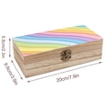 thumbnail image 2 of 7.9×2.3 In Wooden Boxes Durable Easy To Use Dustproof Prevent Slippery Delicate And Cabinet Tie-dye Pattern Rainbow Colors Tie-dye Background_3, 2 of 8