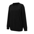 thumbnail image 5 of VISALY Pullover Crewneck Sweatshirt Tunic Sweatshirt Autumn Winter Casual Sport Solid Pullover Tops Long Sleeve Crewneck Oversized Sweatshirts Comfy Sweaters Sweatshirt Thick Sweatshirts Black L, 5 of 9
