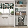 thumbnail image 5 of LALILO Kitchen Curtain Valance Floral With Flower Green Bold Rod Pocket Window Curtain 52"x 18" Set of 2, 5 of 5