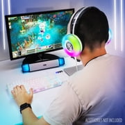 ENHANCE Theorem 3 White Headset - PC Gaming Headset with Built-In Bass Resonators, 2.0 Stereo Sound