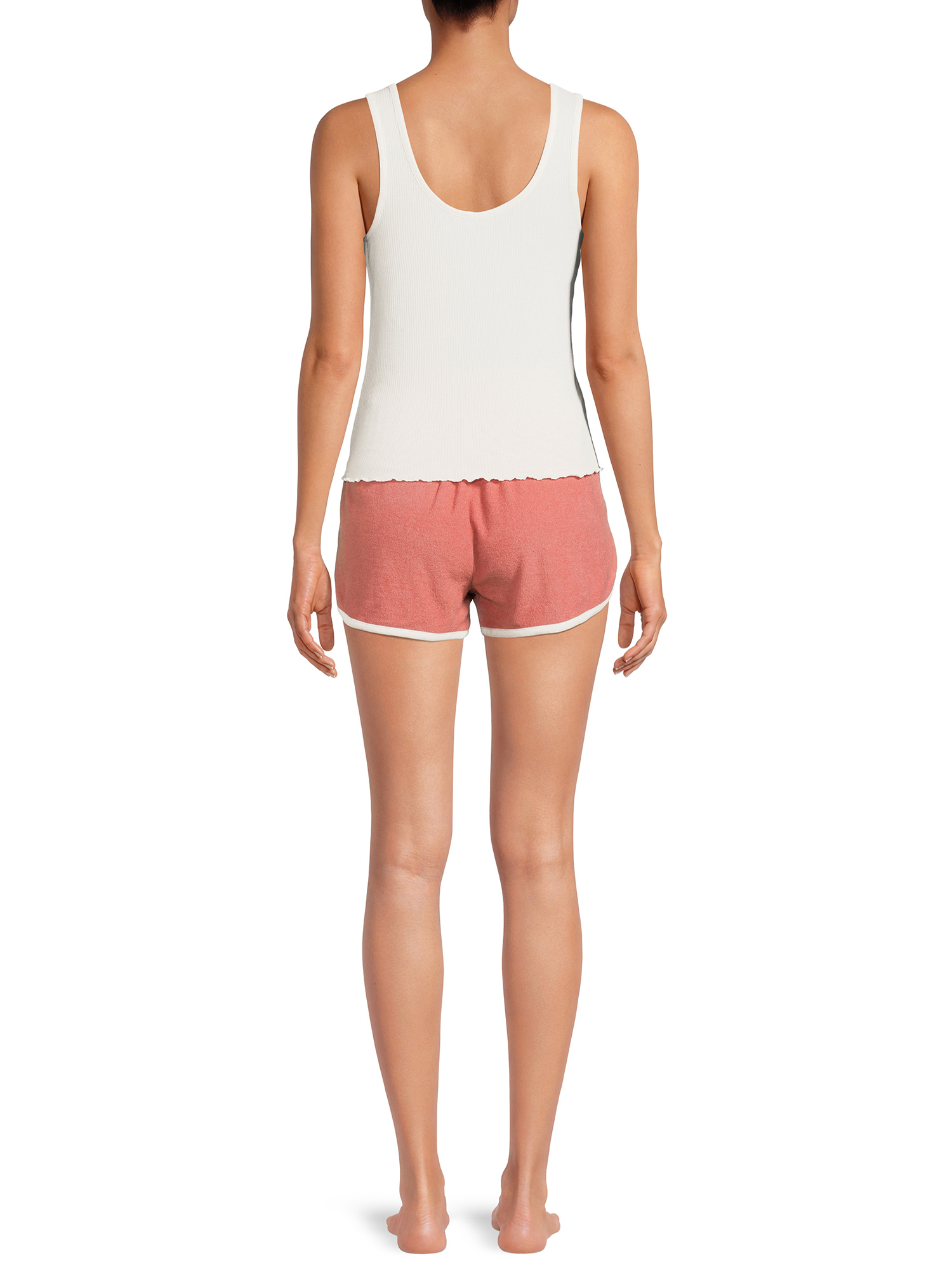 Selena Women's Ribbed Tank Top and Shorts Sleep Set, 2-Piece - image 3 of 5
