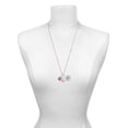 thumbnail image 3 of Delight Jewelry Silvertone Beaded Peace Sign - Hot Pink Heart Nurse Strong Zoe Necklace, 3 of 4