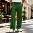 thumbnail image 2 of Men's Straight Leg Sweatpants Soft Fall Training Bottoms Open Hem Drawstring Waist Side Pockets Workout Pants, 3XL, 2 of 8