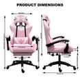 thumbnail image 2 of Yivke Gaming Chair, Ergonomic PU Leather Gaming Chairs for Adults 200lbs with Footrest and Massage Lumbar Support, Office Video Game Chairs with Adjustable Height and Backrest, 2 of 7