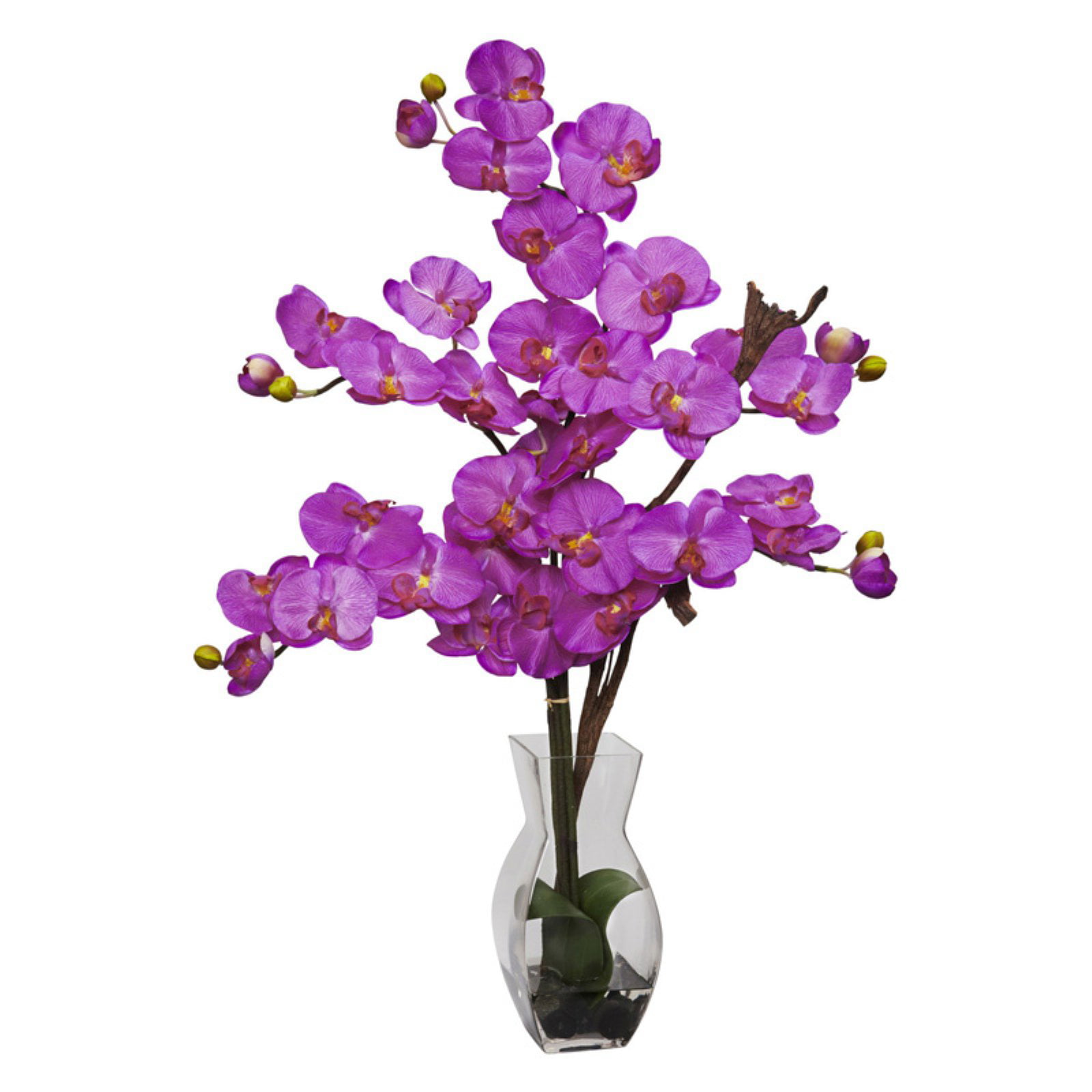 Nearly Natural Phalaenopsis With Vase Silk Flower Arrangement Orchid