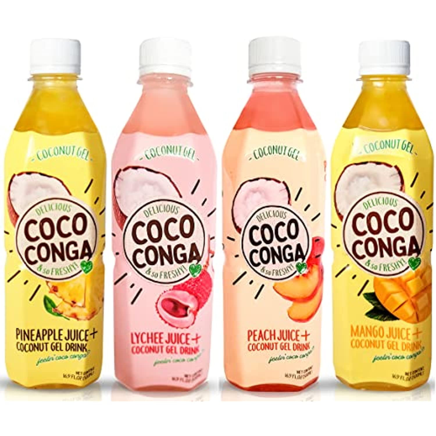 Coco Conga Juice + Coconut Gel Drink, Sweet And Refreshing W/ Chewable