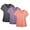 Charcoal/Lavender/Peach, variant on icyzone Workout Shirts Yoga Tops Activewear V-Neck T-Shirts for Women
