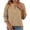 Khaki2, variant on Khunlpohl Spring Top for Womens 3/4 Sleeve Sweatshirts Half Zipper Pullover Tops Plain Sweatshirt Summer Clothes