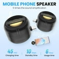 thumbnail image 4 of Portable 5X Speaker Amplifier–Plug & Play for Music/Calls, 2025 New Portable Speaker Mobile Phone Sound Amplifier with 3.5mm/Type-C for Smartphone Tablet Notebook (2Pcs Black, 3.5mm), 4 of 7