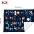 thumbnail image 4 of Alphabet Blanket Space Astronaut Blanket for Boys Girls 30x40 Inch ABC Planet Star Spaceship Rocket Baby Boy Blankets Newborn Super Soft Fleece Toddler Throw Blankets for School Nap Sofa Bedroom Decor, 4 of 6