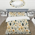 thumbnail image 2 of Designart "Boho Naturalist" Beige Botanical Bedding Covert Set - Bohemian & Eclectic Bed Set With 2 Shams, 2 of 5
