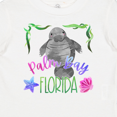 thumbnail image 4 of Inktastic Palm Bay Florida Cute Swimming Manatee Boys or Girls Baby T-Shirt, 4 of 5