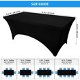 thumbnail image 4 of Mantel Rectangular de Mesa de Spandex Elástico de 6 pies para Mesas Plegables, Resistente a Las Arrugas, Mantel de Patio elástico y Estirable para Fiestas, Banquetes, Bodas y Eventos, 4 of 7