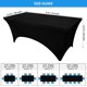 thumbnail image 4 of Mantel Rectangular de Mesa de Spandex Elástico de 6 pies para Mesas Plegables, Resistente a Las Arrugas, Mantel de Patio elástico y Estirable para Fiestas, Banquetes, Bodas y Eventos, 4 of 7