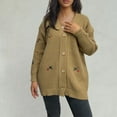 thumbnail image 3 of Drses Women's Floral Embroidery Cardigan Long Sleeve Open Front Button Down V Neck Knitted Sweaters Fall Jacket Outwear, 3 of 3