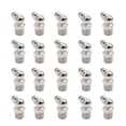 thumbnail image 1 of Unique Bargains 20 Pcs M10 x 1 Raccord de Mamelon à Graisse Plaqué Nickel Angle 90 Degrés pour Voiture, 1 of 3