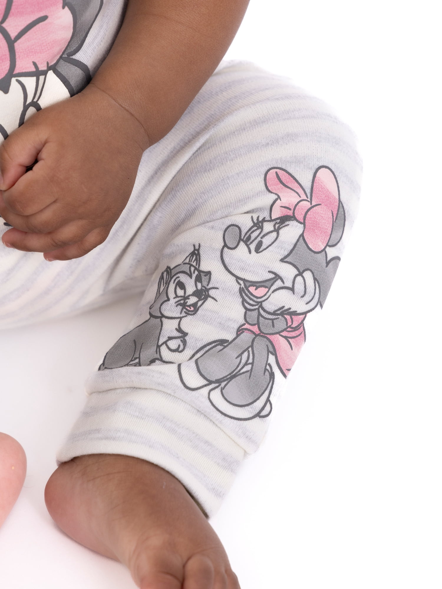 Disney Baby Wishes + Dreams Minnie Mouse Infant Baby Jogger Pants, 3-Pack, Sizes Newborn-12 Months