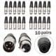 thumbnail image 4 of 10 pares XLR 3 pines hembra MIC Jack Plug Audio Micrófono Cable Conector Negro, 4 of 8