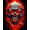 Red, Pattern 4, variant on ODIKA 4'x6' Machine Washable Non-Slip Area Rug, Gothic Skull with Dark Horror Motifs High Traffic Rug, Red, 58931