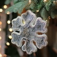 thumbnail image 3 of Northlight Snowy Woodland Snowflake Christmas Ornament - 8" - White and Brown, 3 of 3