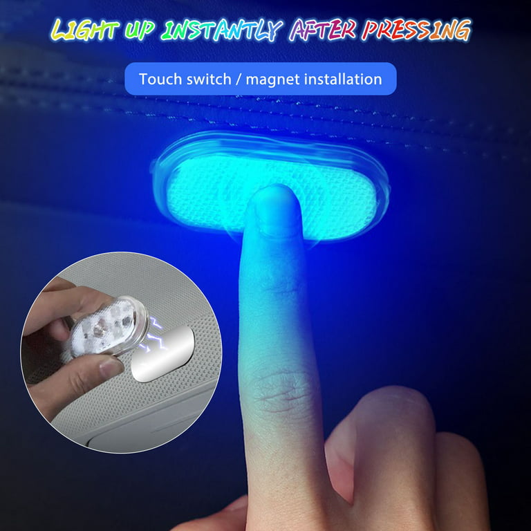 Car Wireless LED Light Interior Sensor Auto Ambient Charge USB Lamp