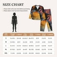 thumbnail image 4 of Honeii Abstract Pattern Penguin print Women's Pajama Sets Long Sleeve Button Down Sleepwear Nightwear Soft Pjs Lounge Sets-Large, 4 of 7