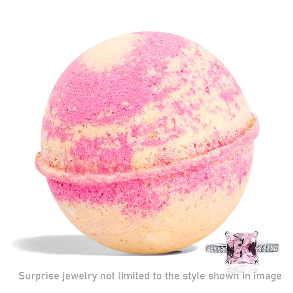 Ivy & Bauble Handmade Tropical Fruit Scent Jewelry Bath Bombs with Surprise Ring|Made in USA | No Paraben, No Preservatives, No Phosphate| Therapeutic Moisturizer for Bubble & Spa Bath| 8oz- Size 9