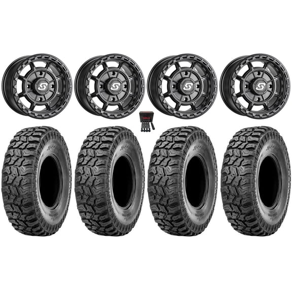 Sedona Rift 15" Wheels Black 33" Ridge Saw 2.0 Tires Polaris RZR XP 1000 / PRO XP / Ranger XP 900/1000