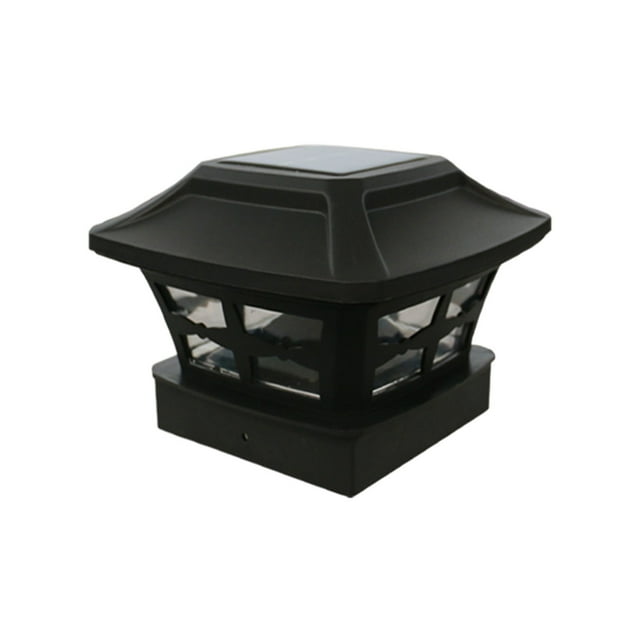 Solar Post Lights Outdoor Fence Cap Light for Posts Patio Garden Decoration White Lighting Black,Lighting Solar Outdoor Post Cap Lights Light for Fence