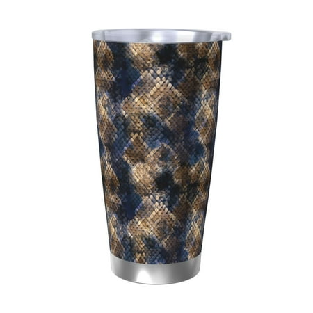 

KLL Watercolor Snake Skin Print 40oz Stainless Steel Insulated Car Cup with Spillproof Lid - Keep Your Drink Hot or Cold on the Go-Without Straw
