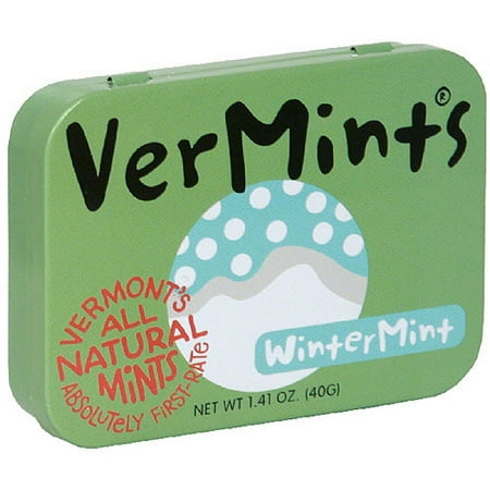 Vermints Candy, Wintermint, All Natural, 1.41 oz. (Pack of 6)