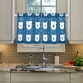 thumbnail image 2 of Yayeee Kitchen Curtains Tier Pair Light Filtering 27"x36" Rod Pocket Short Cafe Window Panel, Blue Polar Bear, 2 of 7