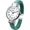 Lightgreen, variant on Blekon Collections Japanese Quartz 30mm Womens Snake Style Leather Cuff Bangle Watch