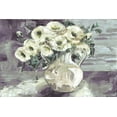 thumbnail image 2 of Tre Sorelle Studios 14x11 White Modern Wood Framed Museum Art Print Titled - White Flowers in Pottery Pitcher, 2 of 4