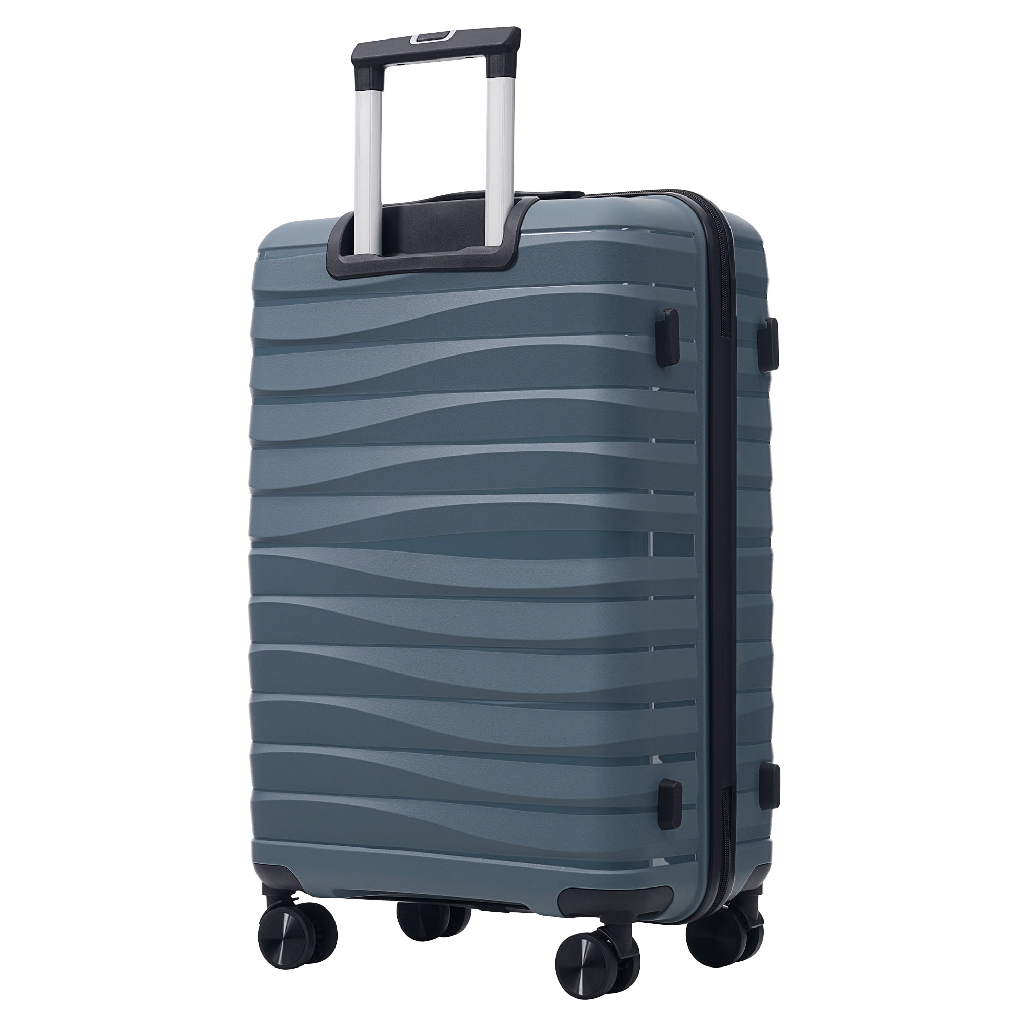 Euroco Luggage Sets 3 Piece,PP Hardside Suitcase Set with TSA Lock & 360° Spinner Wheels,Lightweight Durable Carry on Luggage for Business Travel,Grey Blue(20"/24"/28")